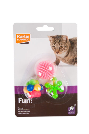 Flamingo Juna Rubber Cat Toy 3pcs - OS